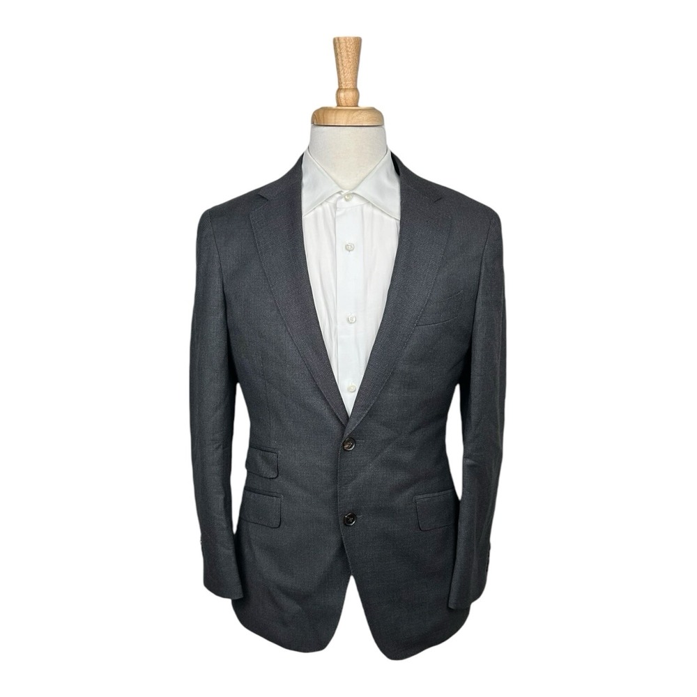 Suit Supply Gray Birdseye Vitale Barberis Wool Blazer Size 38R Excellent